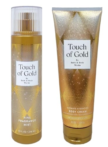 Bath and Body Works Touch of Gold Mist and Body Cream Set - Full Size