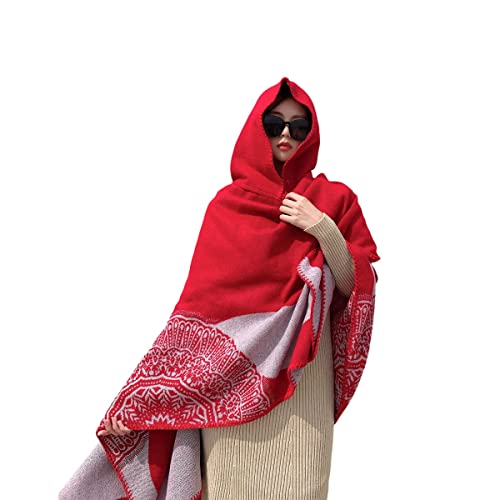 Chinese ethnic style shawl, women's large Pashmina cape, shawl, women's patterned color matching scarf, shawl