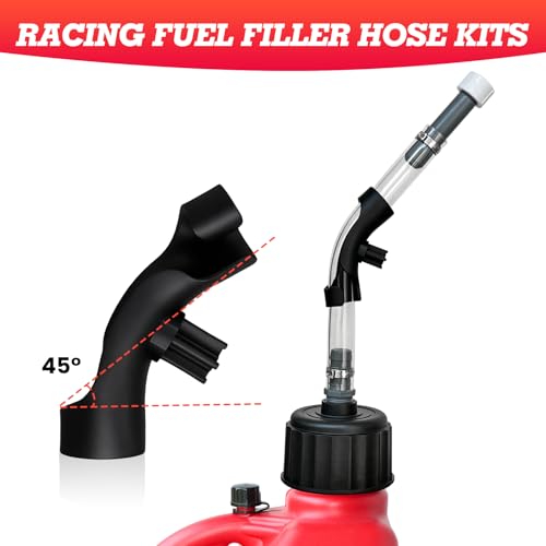 Image of 2 Pack Racing Fuel Jug Hoses with X Shaped Benders | Fit 3 /5 /5.5gal Jegs motorsport fuel jugs