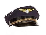 Adult Pilot Hat Navy Blue One Size Fits Most