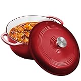🔥 Premium Enamel Cast Iron – Heavy-duty cast iron with a vibrant red enamel coating for durability, rust resistance, and stylish kitchen appeal Hierro fundido esmaltado de primera calidad – Hierro fundido resistente con un esmalte rojo vibrante para ...