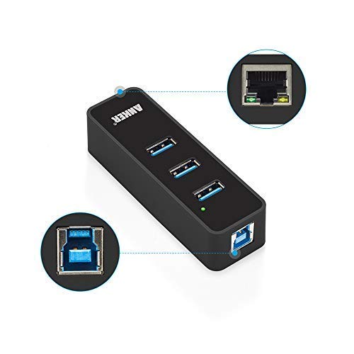 image for Anker 3-Port USB 3.0 HUB with 10/100/1000 Gigabit Ethernet Converter (