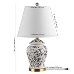 JONATHAN Y JYL3005C Penelope 22" Chinoiserie Classic LED Table Lamp Cottage Traditional Bedside Desk Nightstand for Bedroom Living Room Office College Bookcase LED Bulb Included, Gray/White - Image 3