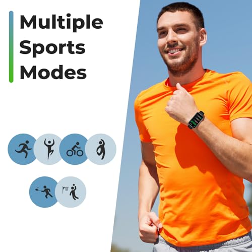 Image of Fitness Tracker Smart Watch, 1.47 inch Full Touch, Deep Black 24 /7 Heart Rate & Blood Oxygen Monitor, Sleep Tracker, 3ATM Waterproof, Step & Activity Tracker, For Women Men