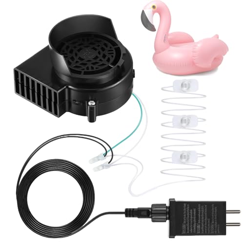 Aufblasbarer Luftgebläse – 12 V Halloween-Schlauchboote, LED-Lichterkette Im Lieferumfang Enthalten, Langlebige Motorkonstruktion, Tragbares, Leichtes Design, Einfache Einrichtung | Gebläseventilator
