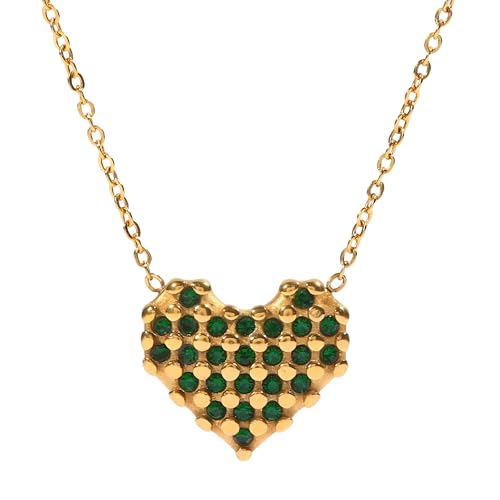 Collier de Coeur Valentin en Bling Cubic Zirconia pour sublimer vos soirées