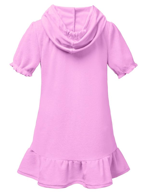 Image of CHILDRENSTAR Girls Swim Coverups Terry Swimsuit Cover-Up Hooded Zip-Up Beach Robe