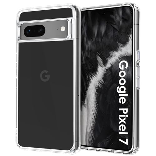ICEDIO Ultra Clear Hülle für Google Pixel 7 5G, Militärgeprüfte stoßfeste Handyhülle, vergilbungsbeständig, Kratzfest, weiche TPU-Rückseite, schlanke Schutzhülle mit Fallschutz