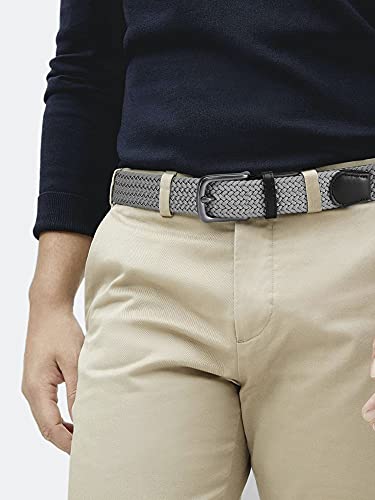 Image of CHAOREN Stretch Belt Men 2 Pack - 1 3 /8 inch Braided Golf Belts For Men - Casual Elastic For Pants and Jeans