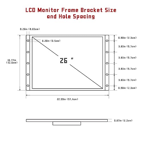 Image of UNICO 26 inch Arcade Replacement Monitor, 4:3 Ratio LCD Screen for HDMI /VGA /CGA /EGA Arcade Game Machine
