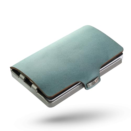 Image of I-CLIP Original Cardholder with Moneyclip -Smooth Leather Slim Wallet - Leather Wallet - Premium Wallet - Cardholder - Soft Touch Opal