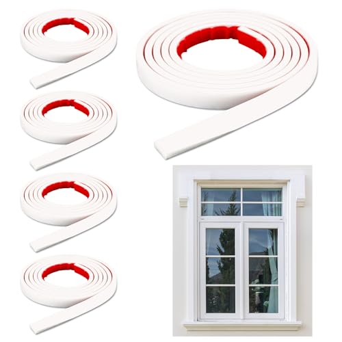 Kit de 5 Grilles de Fenêtre, 10 m au Total Inserts de Grille de Fenêtre Auto-Adhésifs Moulures à Décoller et à Coller pour Murs Moulures de Décoration...