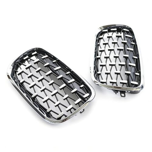Grille voiture rein avant diamant noir et chrome pour BMW X6 M E71 luxe