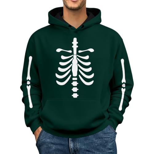 Sudadera de esqueleto cómoda con bolsillos grandes para evitar el frío invernal en las manos