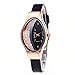 Produktbild Half Moon Typ Elliptical Quicksand Lady Watch Mode Frau Uhr Armbanduhren Damen (schwarz)