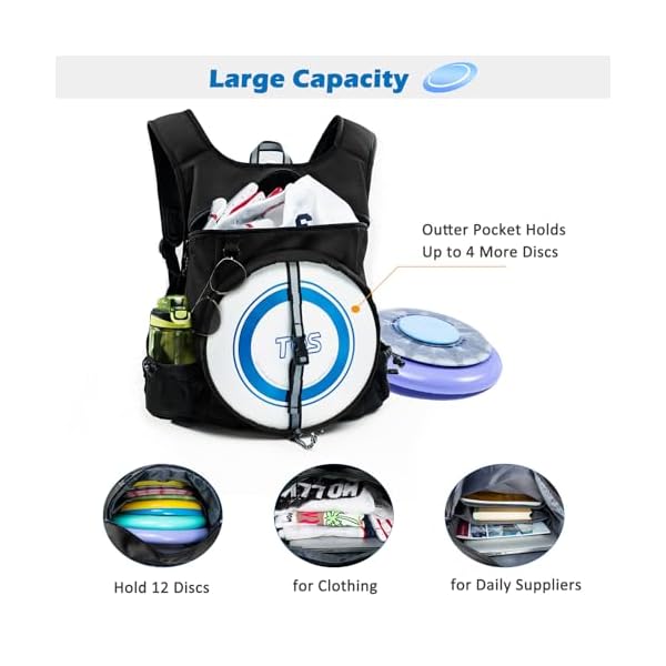 Gym Backpack with Zipper, Multi-pocket Sports Bags Gym Bags for Men - Image 3