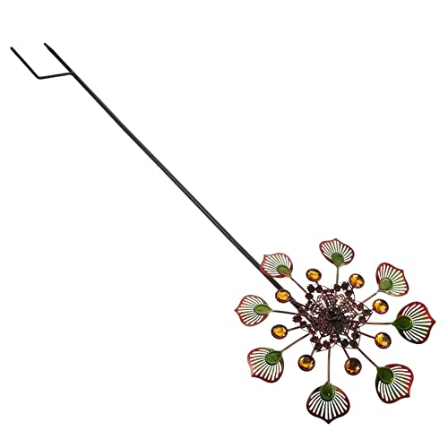 BESPORTBLE 1 Pc Molino de Viento de Hierro Mangas de Viento hilanderos Colgantes al Aire Libre decoración Jardin Exterior decoración jardín Molino de Viento de de Pavo Real de Hierro