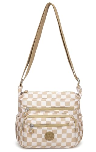 Image of Pealwel Women Shoulder Handbag Roomy Multiple Pockets Bag Ladies Crossbody Purse Tote Top Handle Satchel
