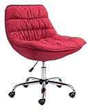 Zuo Modern Office Chair Red Down Low