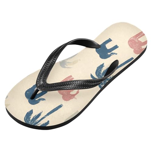 Burbuja Boho Elephants Palm Flip Flops for Women Men, Soft Thong Sandals Rubber Slippers for Pool Beach Essentials2