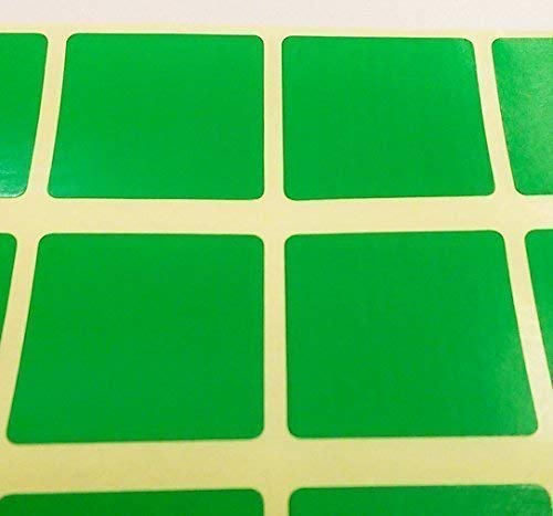 Audioprint Ltd. Pack Of 500-25mm Square Colour Code Stickers/Sticky Labels - Choose Your Colour/s (Green)