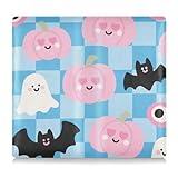 Pinker Halloween-Kürbis-Premium-Leder-Kfz-Registrierungs- und Versicherungskartenhalter, Auto-Handschuhfach-Organizer für wichtige Dokumente, Führerschein, Karten