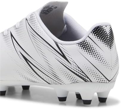 PUMA Attacanto Firm Artificial Ground Sneaker, White Black, 4.5 US Unisex Big Kid | Image 1