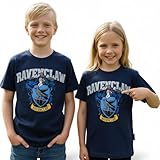 Licensed Kids Unisex Harry Potter Ravenclaw T-Shirt – Official Hogwarts House Crest Tee with Raised Puff Print – Ages 1 to 13 Years, Navy Blue (11-13) (UK, Age, 11 Years, 13 Years, Regular)