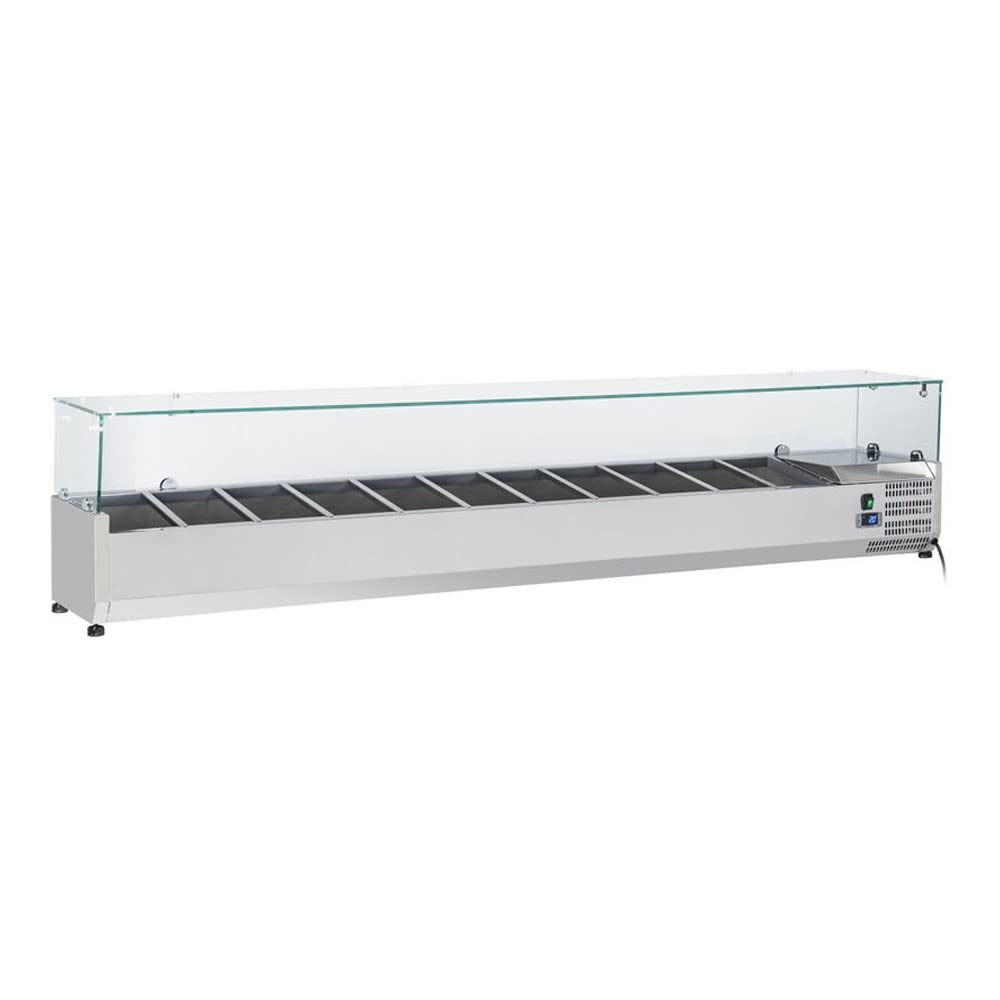 Stalwart DA-THV2000/330 Refrigerated Servery Prep Top 2000mm 10xGN1/4 Depth 330mm