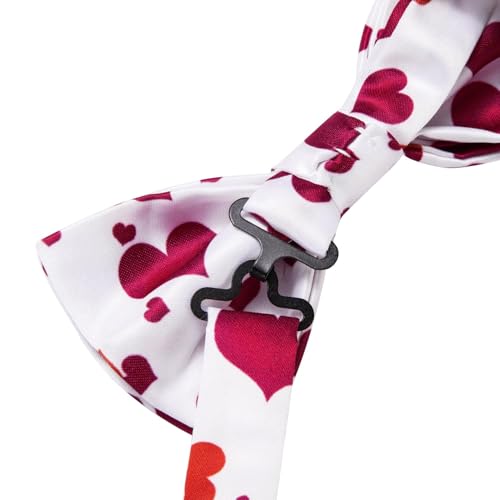 Image of Dubulle Mens Paisley Striped Bowtie Set Pre-tied Bowtie for Men and Pocket Square Set Wedding Business