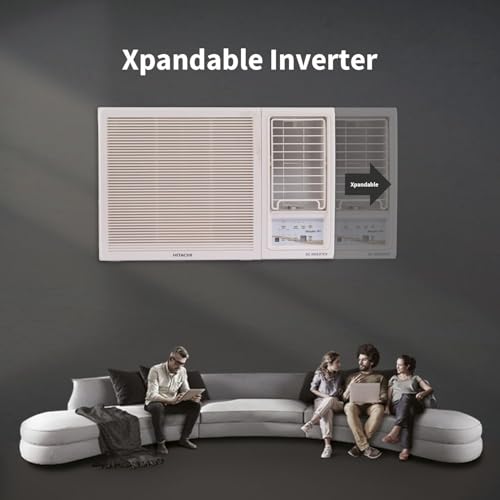 Image of Hitachi 1.5 Ton 3 Star, New star rated, Window Inverter AC (Copper, Filter Clean Indicator, 2026 Model, RAW318HIEO, White)
