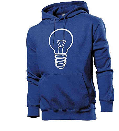 Light bulb men's hoodie sweatshirt - shirt84.de - Blue - Large