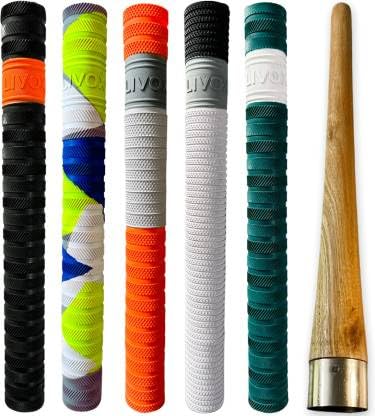 Livox Comfortable Fit Ultra Tacky Cricket Bat Handle Rubber Grips with Cone for Better Shock Absorption – Pack of 6 (5 Grips with 1 Wooden Cone) (B0CVTRWDTL) Amazon Price History, Amazon Price Tracker