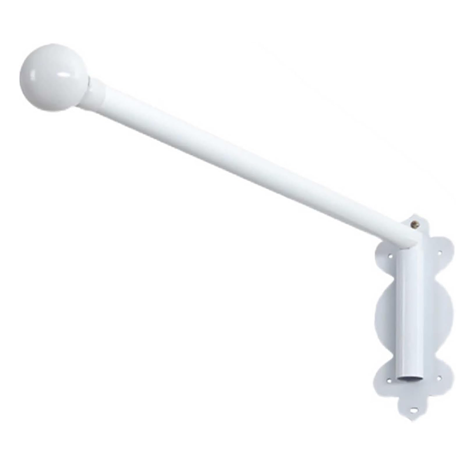 GLDYTVF Heavy Duty 180° Rotation Curtain Poles - Metal Swing Arm Rods for Eyelet Curtains Window Display Stand 120cm/47.2IN White Perfect for Home Décor