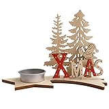 【Fácil de ensamblar】El candelero para las mesas necesita el ensamblaje de bricolaje. Cuando termines el rompecabezas de madera de Navidad, ¡puedes hacerlo tú mismo, pintar, decorar y manchar! Se puede ensamblar fácilmente y colocar en cualquier lugar para mejorar el ambiente navideño.