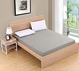 ASDFF Couvre-Matelas Couvre-Matelas Drap-Housse Solide et Souple Bande élastique Bande élastique de Haute qualité Protégez-Vous la Couverture Anti-acariens perméable à l'air 160x200cm Gris 04