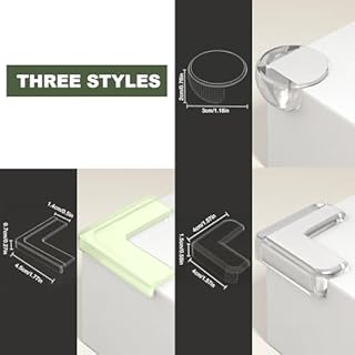 24 Pcs Safety Corner Protectors Guards for Kids, Baby Proofing, Corner Protectors for Baby, Corner Guard & Edge Safety Bumpers Clear, Noctilucent Proofing Corners with Strong Adhesion
