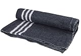 Dominator Leichte Militär-Reisedecke gestreift Grau 150x200