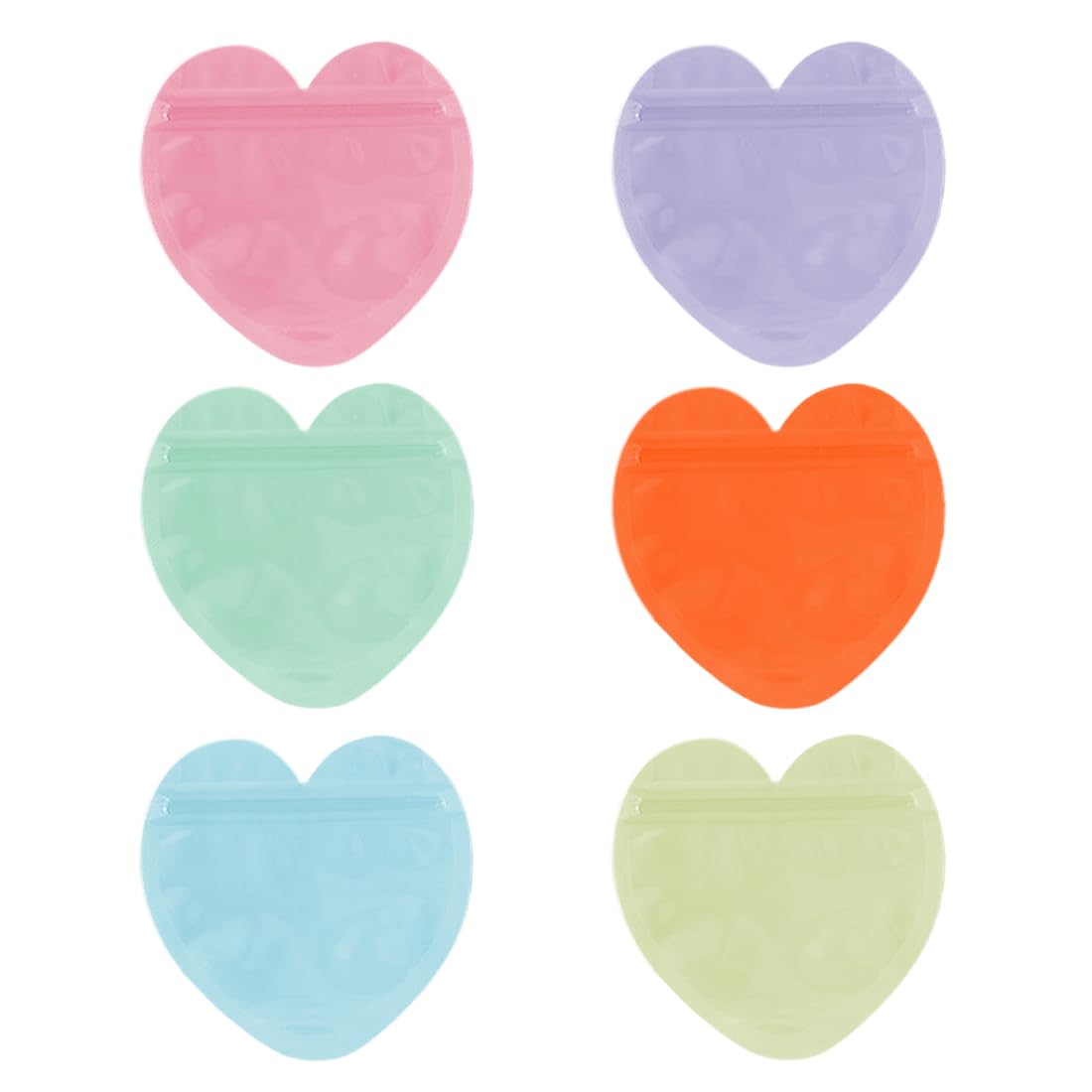 50 Pochons à Bijoux En Forme De Cœur - Anti-Ternissement Transparent - 10x8cm Pour Bagues, Colliers