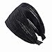 Produktbild NewLarge Stirnbänder für Frauen Shiny Wide Head Band Headwraps Wellenmuster Haarreifen Tiara Girls Haarschmuck-Schwarz