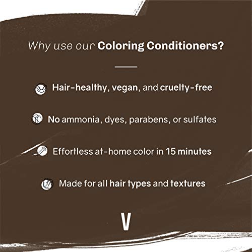 Overtone Haircare Semi-Permanent Color Depositing Conditioner With Shea Butter & Coconut Oil, Espresso Brown, Cruelty-Free, 8 Oz #TOP2