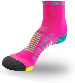 – Meia Esportiva Cano Médio Antibolhas – Pink Candy – Unissex, Respirável, Secagem Rápida, Tamanho Único 33–44