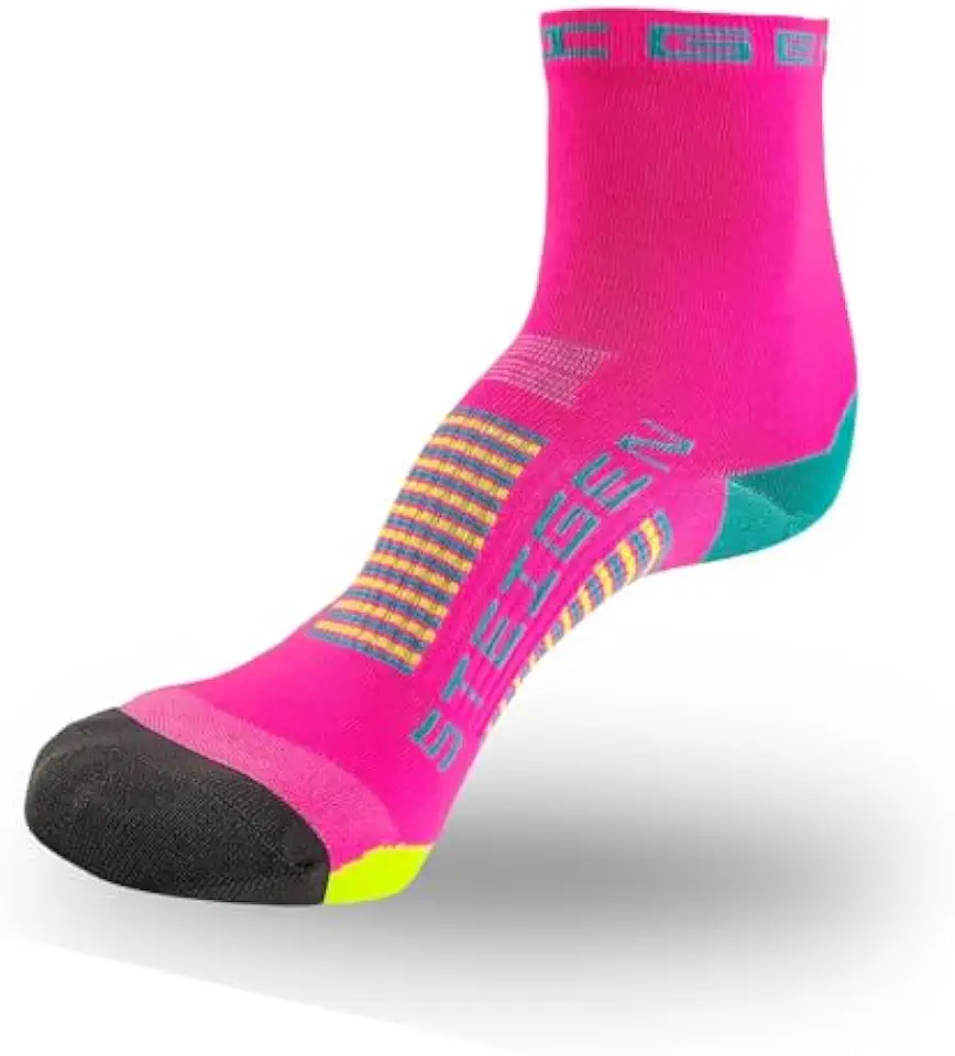 – Meia Esportiva Cano Médio Antibolhas – Pink Candy – Unissex, Respirável, Secagem Rápida, Tamanho Único 33–44