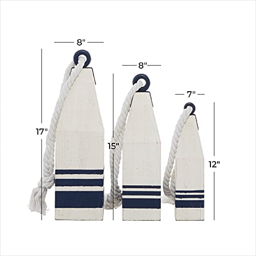 Escultura decorativa de madera blanca, set de 3 figurinass miniatura 6