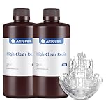 ANYCUBIC High Clear 3D Printer Resin, Resist Yellowing, Highly Transparent, Tough and Resilient, Compatible with All LCD Resin 3D Printer(2000g, High Clear)