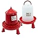 Pack Comedero 4 Kg y Bebedero 5 L con Patas para Gallinas y Otras Aves de Corral - Plástico Resistente - Incluye Guía Práctica de Alimentación de Las Gallinas