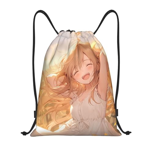 You Are My Sunshine Sunflower print Drawstring Bag Sack Gym Bag Ditty Bag for Gym Traveling, Hiking, Yoga, Shopping for Adult