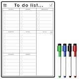 The Magnet Shop lista magnética para hacer y planificador semanal – Organiza tus tareas, tareas domésticas, de oficina y de negocios con nuestras tablas de borrado en seco! con 4 bolígrafos