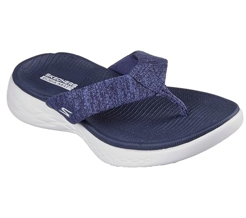Skechers Skechers Women’s On-The-GO 600 – Preferred Flip-Flop, Navy/White, 10 M US
