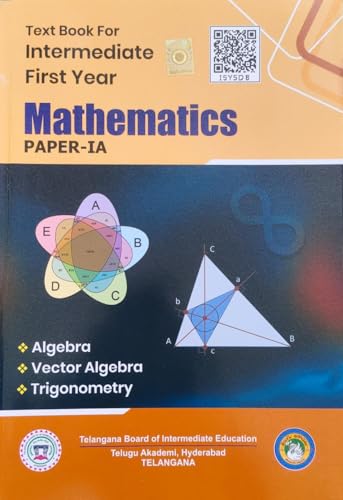Image of Text Book For Intermediate 2026 Edition First Year Mathematics 1A 1B [Paperback] Telugu Akademi Hyderabad Telangana
